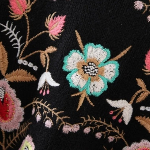 Floral Embroidery Pullover Sweaters